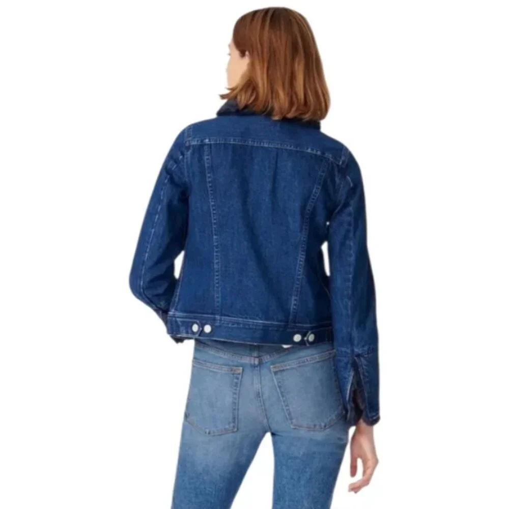 J. Crew Retro‎ Denim Jacket with Faux Fur XXS